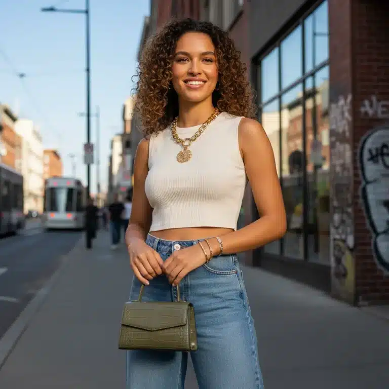Mujer joven combinando accesorios Shein para un look moderno y económico en 2026