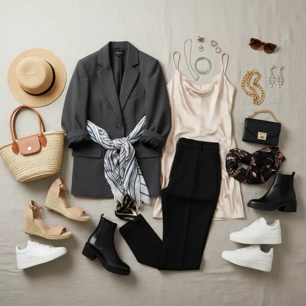 Prendas versátiles de Shein y accesorios para combinar looks de día y noche.