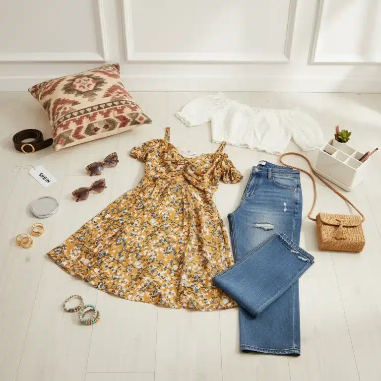 Variedad de productos SHEIN más vendidos en España, incluyendo ropa de moda y artículos para el hogar.