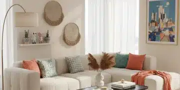 Salón moderno con novedades SHEIN Home 2026, decoración elegante y funcional.