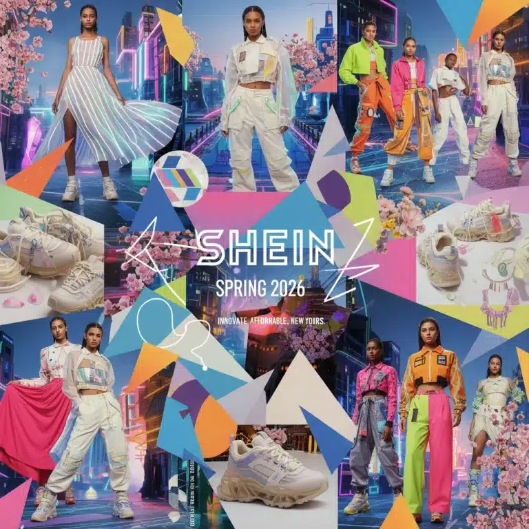 Modelos vistiendo prendas de la colección Primavera 2026 de Shein, con estilos innovadores y colores vibrantes que reflejan las tendencias emergentes en moda accesible.