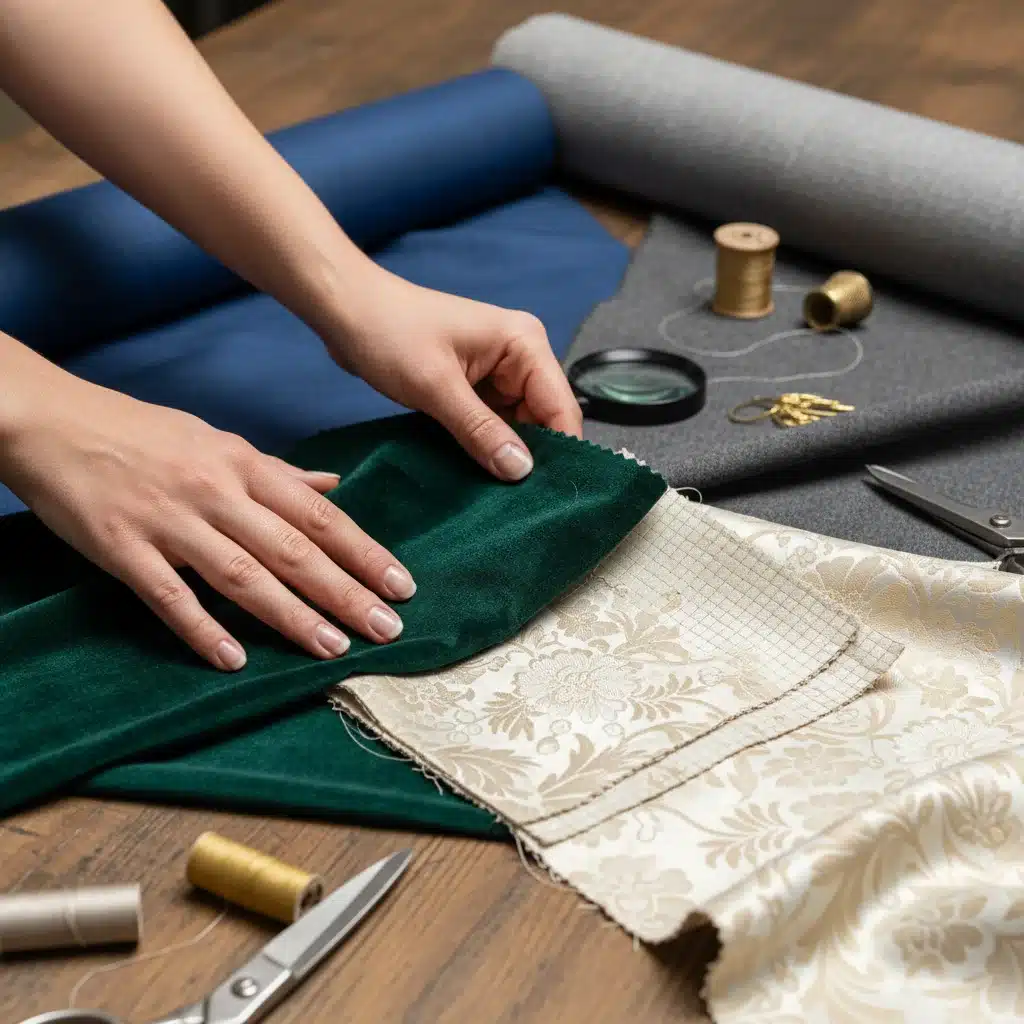 Detalle de telas y costuras de alta calidad para un look sofisticado