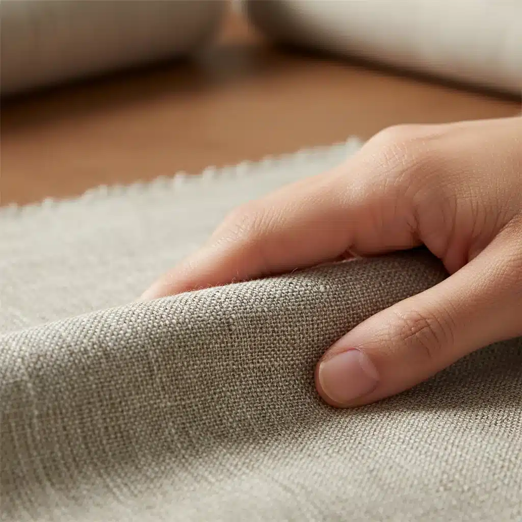 Mano tocando un tejido de alta calidad, demostrando la importancia de la textura y el acabado en la ropa SHEIN.